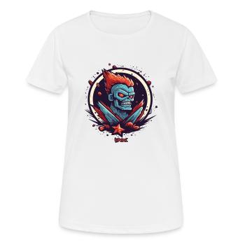 Heavy Super Duty Cool Zombie Skull Rock - Women's Breathable T-Shirt - white - Front - AI Model Female 172 dark (172cm)
