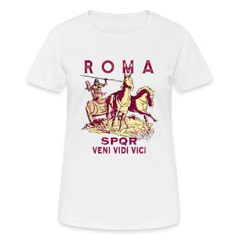 ROMA CHARIOT SPQR VENI VIDI VICI - T-shirt respirant Femme - blanc - Devant - AI Model Female 172 dark (172cm)