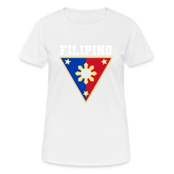 Philippinen Filipino Flagge Stolz I Geschenk - Frauen T-Shirt atmungsaktiv - Weiß - Vorne - AI Model Female 172 dark (172cm)