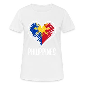 Philippinen Filipino Flagge Stolz I Geschenk - Frauen T-Shirt atmungsaktiv - Weiß - Vorne - AI Model Female 172 dark (172cm)