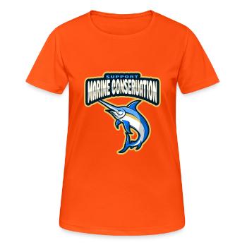 Marine Conservation - Women's Breathable T-Shirt - neon orange - Front - AI Model Female 172 dark (172cm)