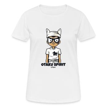 Nerd japonais et fantôme otaku - T-shirt respirant Femme - blanc - Devant - AI Model Female 172 dark (172cm)