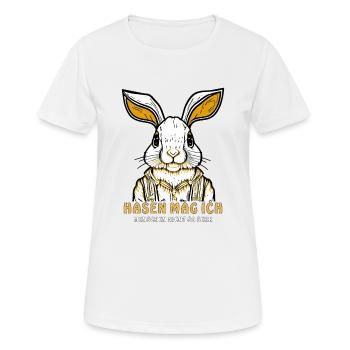 J’AIME LES LAPINS - T-shirt respirant Femme - blanc - Devant - AI Model Female 172 dark (172cm)
