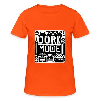 Mode Dork 11 - T-shirt respirant Femme - orange néon - Devant - AI Model Female 172 dark (172cm)