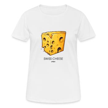 Piece of Swiss cheese - Women's Breathable T-Shirt - white - Front - AI Model Female 172 dark (172cm)
