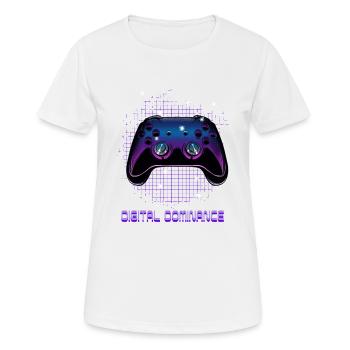 Gamers Video Gaming Geek Console Game Controller - Frauen T-Shirt atmungsaktiv - Weiß - Vorne - AI Model Female 172 dark (172cm)