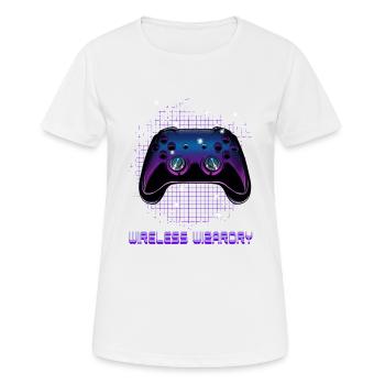 Gamers Video Gaming Geek Console Game Controller - Frauen T-Shirt atmungsaktiv - Weiß - Vorne - AI Model Female 172 dark (172cm)