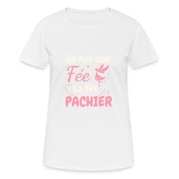 Je Suis Une Fée La Fée Pachier - T-shirt respirant Femme - blanc - Devant - AI Model Female 172 dark (172cm)