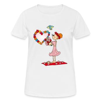 Couronne de fille au mariage - T-shirt respirant Femme - blanc - Devant - AI Model Female 172 dark (172cm)