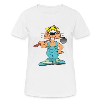 Hamster jardine - T-shirt respirant Femme - blanc - Devant - AI Model Female 172 dark (172cm)