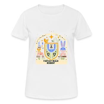 Résident du Royaume Fantastique - T-shirt respirant Femme - blanc - Devant - AI Model Female 172 dark (172cm)