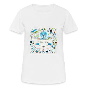 Fanatique de fiction 5 - T-shirt respirant Femme - blanc - Devant - AI Model Female 172 dark (172cm)