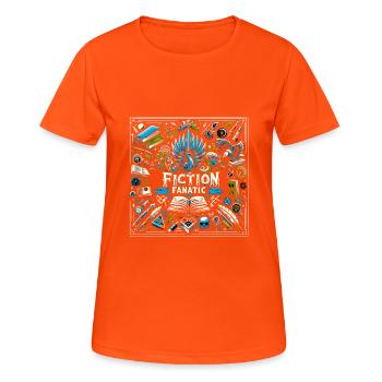 Fanatique de fiction 5 - T-shirt respirant Femme - orange néon - Devant - AI Model Female 172 dark (172cm)
