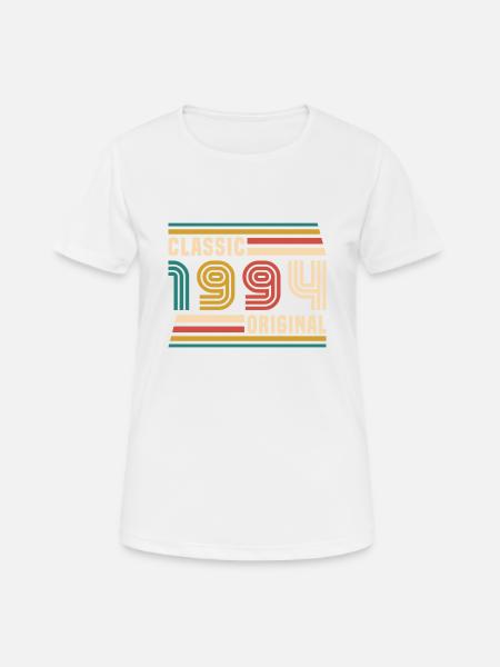 Geboren 1994 Classic Jahrgang Geburtstag Geschenk - Frauen T-Shirt atmungsaktiv - Weiß