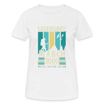 März 2000 Geburtstag, März 2000 Vintage-Geschenk. - Frauen T-Shirt atmungsaktiv - Weiß - Vorne - AI Model Female 172 dark (172cm)