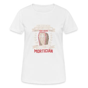 Consult Your Mortician Coffin Mortuary - Women's Breathable T-Shirt - white - Front - AI Model Female 172 dark (172cm)