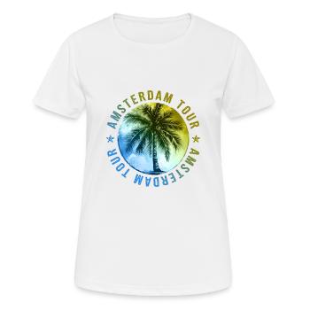 Vacances à Amsterdam - T-shirt respirant Femme - blanc - Devant - AI Model Female 172 dark (172cm)