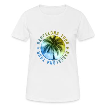 Vacances à Barcelone - T-shirt respirant Femme - blanc - Devant - AI Model Female 172 dark (172cm)