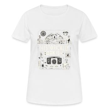Historically Bookish - Women's Breathable T-Shirt - white - Front - AI Model Female 172 dark (172cm)