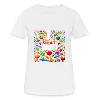 I Beat Obesity 11 - Women's Breathable T-Shirt - white - Front - AI Model Female 172 dark (172cm)