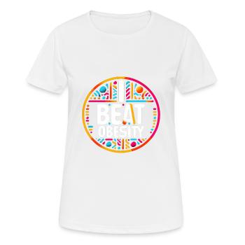 I Beat Obesity 12 - Women's Breathable T-Shirt - white - Front - AI Model Female 172 dark (172cm)