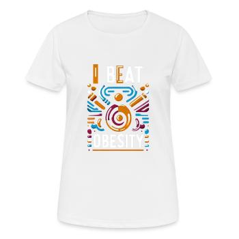 I Beat Obesity 15 - Women's Breathable T-Shirt - white - Front - AI Model Female 172 dark (172cm)