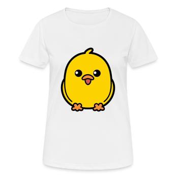 poussin - T-shirt respirant Femme - blanc - Devant - AI Model Female 172 dark (172cm)