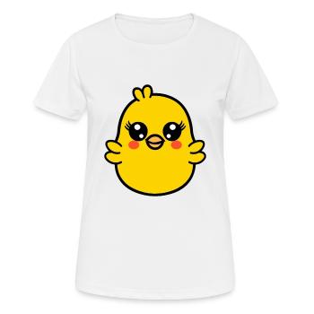 poussin - T-shirt respirant Femme - blanc - Devant - AI Model Female 172 dark (172cm)