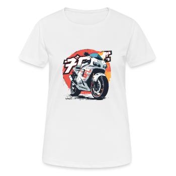 Super Japan Sport Renn Motorrad - Frauen T-Shirt atmungsaktiv - Weiß - Vorne - AI Model Female 172 dark (172cm)