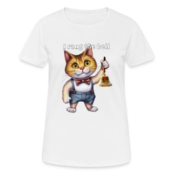 CAT : J’ai sonné la cloche - T-shirt respirant Femme - blanc - Devant - AI Model Female 172 dark (172cm)