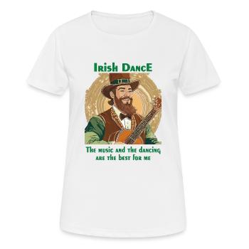 IRISH DANCE - Women's Breathable T-Shirt - white - Front - AI Model Female 172 dark (172cm)
