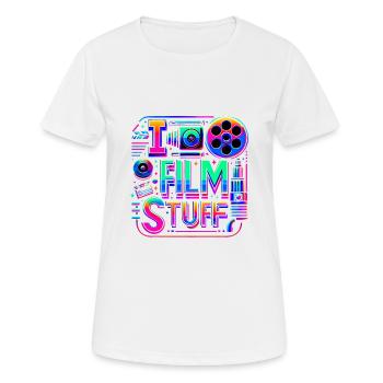 I Film Stuff 13 - Frauen T-Shirt atmungsaktiv - Weiß - Vorne - AI Model Female 172 dark (172cm)
