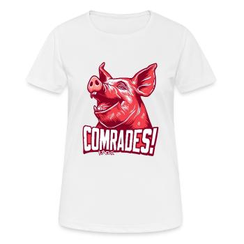 Parodie du camarade communiste Pig - T-shirt respirant Femme - blanc - Devant - AI Model Female 172 dark (172cm)