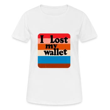 J’ai perdu mon portefeuille 16 - T-shirt respirant Femme - blanc - Devant - AI Model Female 172 dark (172cm)