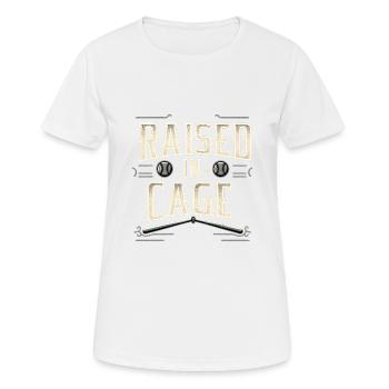 élevé dans une cage 21 - T-shirt respirant Femme - blanc - Devant - AI Model Female 172 dark (172cm)