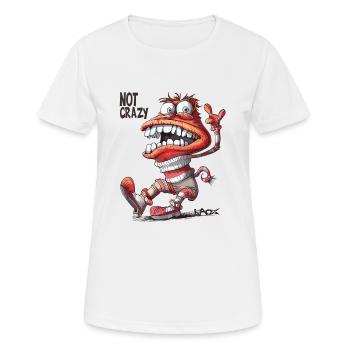 Pas folle, une poupée de chaussettes folles - T-shirt respirant Femme - blanc - Devant - AI Model Female 172 dark (172cm)