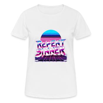 Repent Sinner 19 - Women's Breathable T-Shirt - white - Front - AI Model Female 172 dark (172cm)