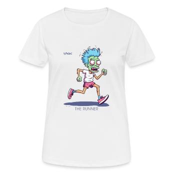 Le marathonien de longue distance zombie - T-shirt respirant Femme - blanc - Devant - AI Model Female 172 dark (172cm)