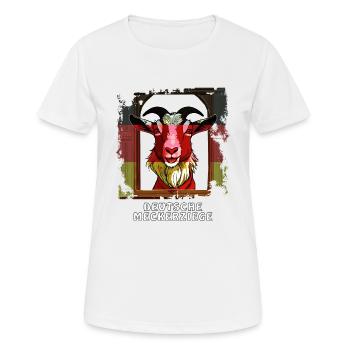 CHÈVRE ALLEMANDE QUI SE PLAINT - T-shirt respirant Femme - blanc - Devant - AI Model Female 172 dark (172cm)