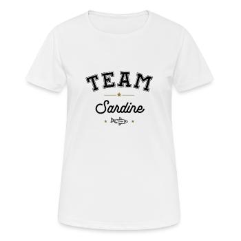 TEAM Sardine! Sardinenfresser - Frauen T-Shirt atmungsaktiv - Weiß - Vorne - AI Model Female 172 dark (172cm)