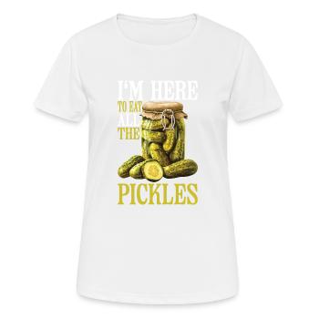 I'm Here To Eat All The Pickles 5 - Women's Breathable T-Shirt - white - Front - AI Model Female 172 dark (172cm)