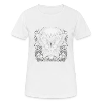 Papillon de noyau de fée - T-shirt respirant Femme - blanc - Devant - AI Model Female 172 dark (172cm)