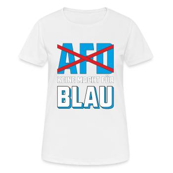 AFD NO POWER FOR BLUE - Women's Breathable T-Shirt - white - Front - AI Model Female 172 dark (172cm)