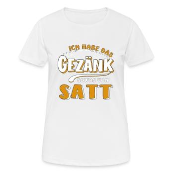 J’EN AI MARRE DES CHAMAILLERIES - T-shirt respirant Femme - blanc - Devant - AI Model Female 172 dark (172cm)