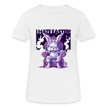 ICH HASSE Ostern 2! - Frauen T-Shirt atmungsaktiv - Weiß - Vorne - AI Model Female 172 dark (172cm)