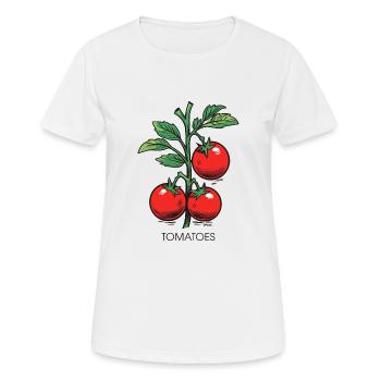 Juste des tomates - T-shirt respirant Femme - blanc - Devant - AI Model Female 172 dark (172cm)