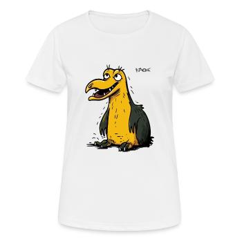 Cartoon-Kreatur: Mutiertes Schnabeltier - Frauen T-Shirt atmungsaktiv - Weiß - Vorne - AI Model Female 172 dark (172cm)