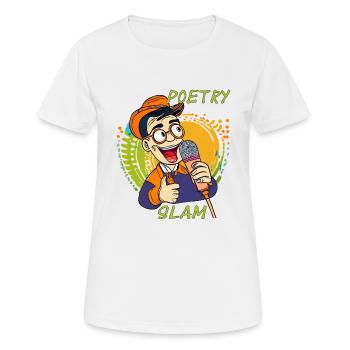 HOMME MICRO POÉSIE SLAM - T-shirt respirant Femme - blanc - Devant - AI Model Female 172 dark (172cm)