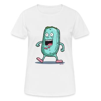 Lustiges Retro-Cartoon-Gemüse mit Selbstbewußtsein - Frauen T-Shirt atmungsaktiv - Weiß - Vorne - AI Model Female 172 dark (172cm)