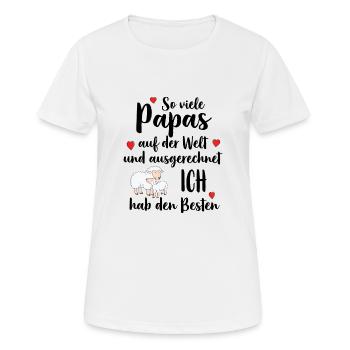 Tant de papas que j’ai le meilleur, le meilleur, le meilleur papa - T-shirt respirant Femme - blanc - Devant - AI Model Female 172 dark (172cm)